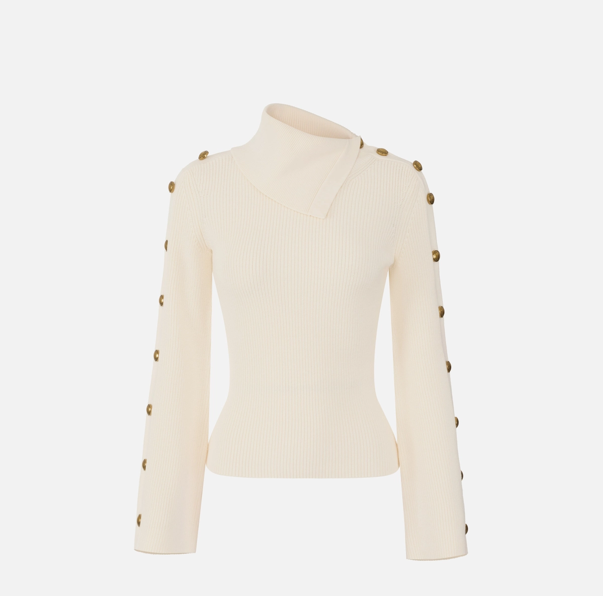 Pullover in maglia con bottoni gioiello