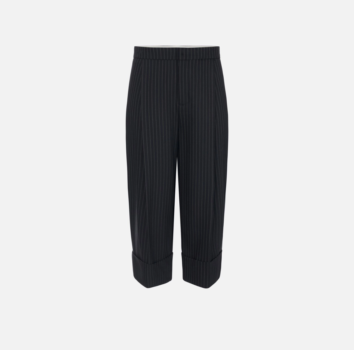 Pantaloni in fresco lana gessato