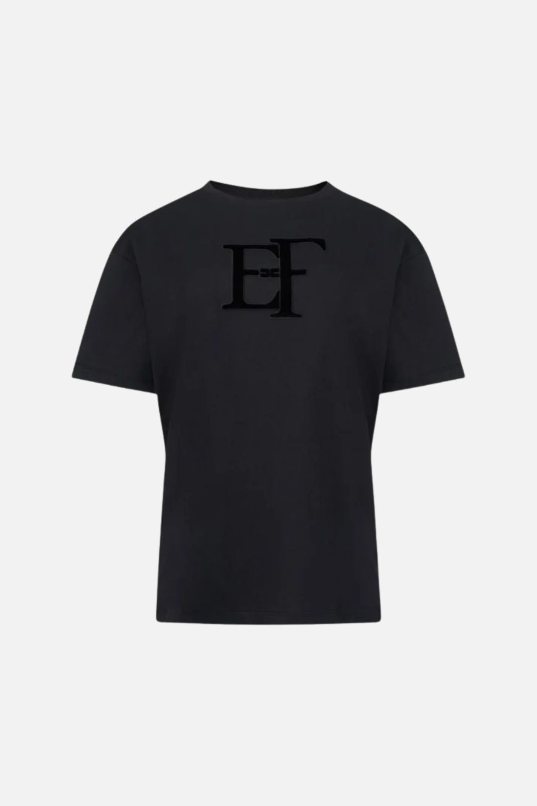 T-shirt con logo velluto