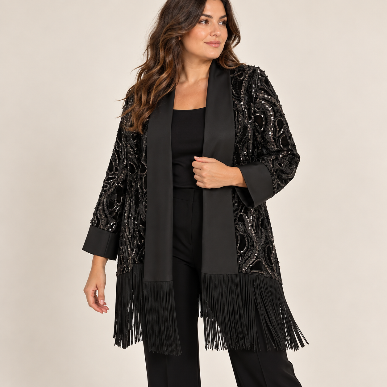 Giacca kimono velluto - immagine 2