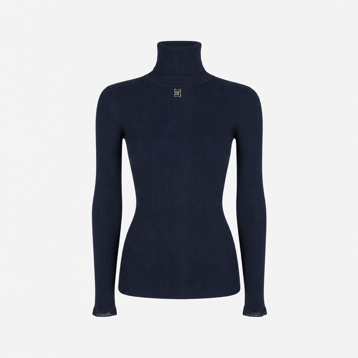 Dolcevita in maglia a coste