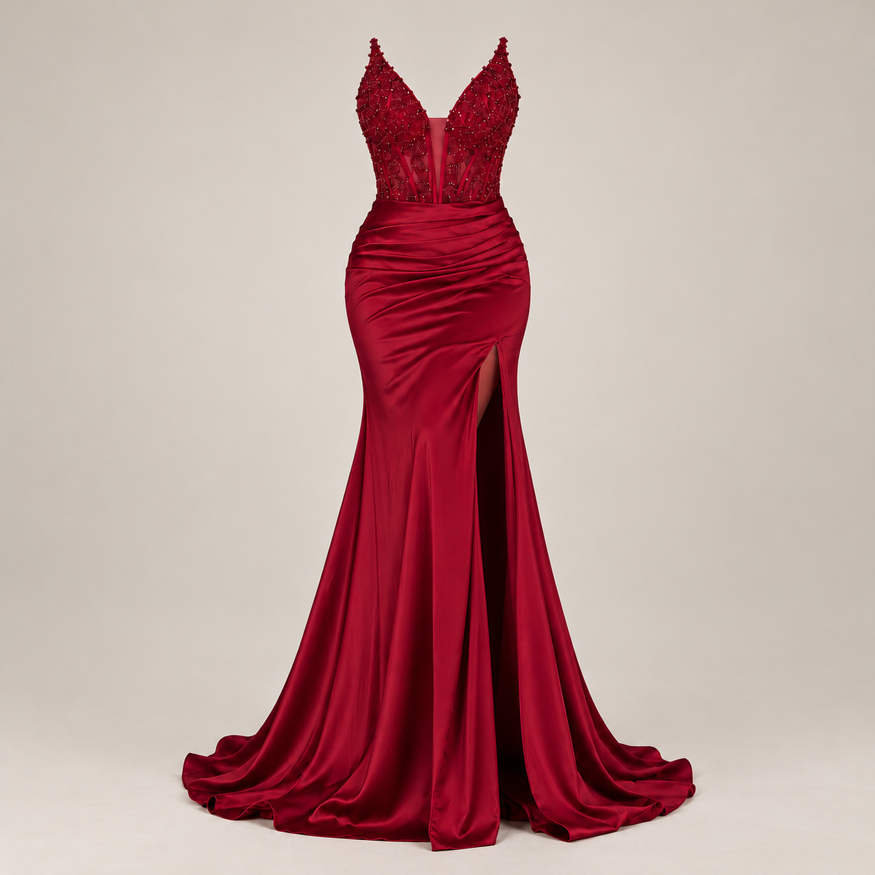 Abito bustier scollo a V