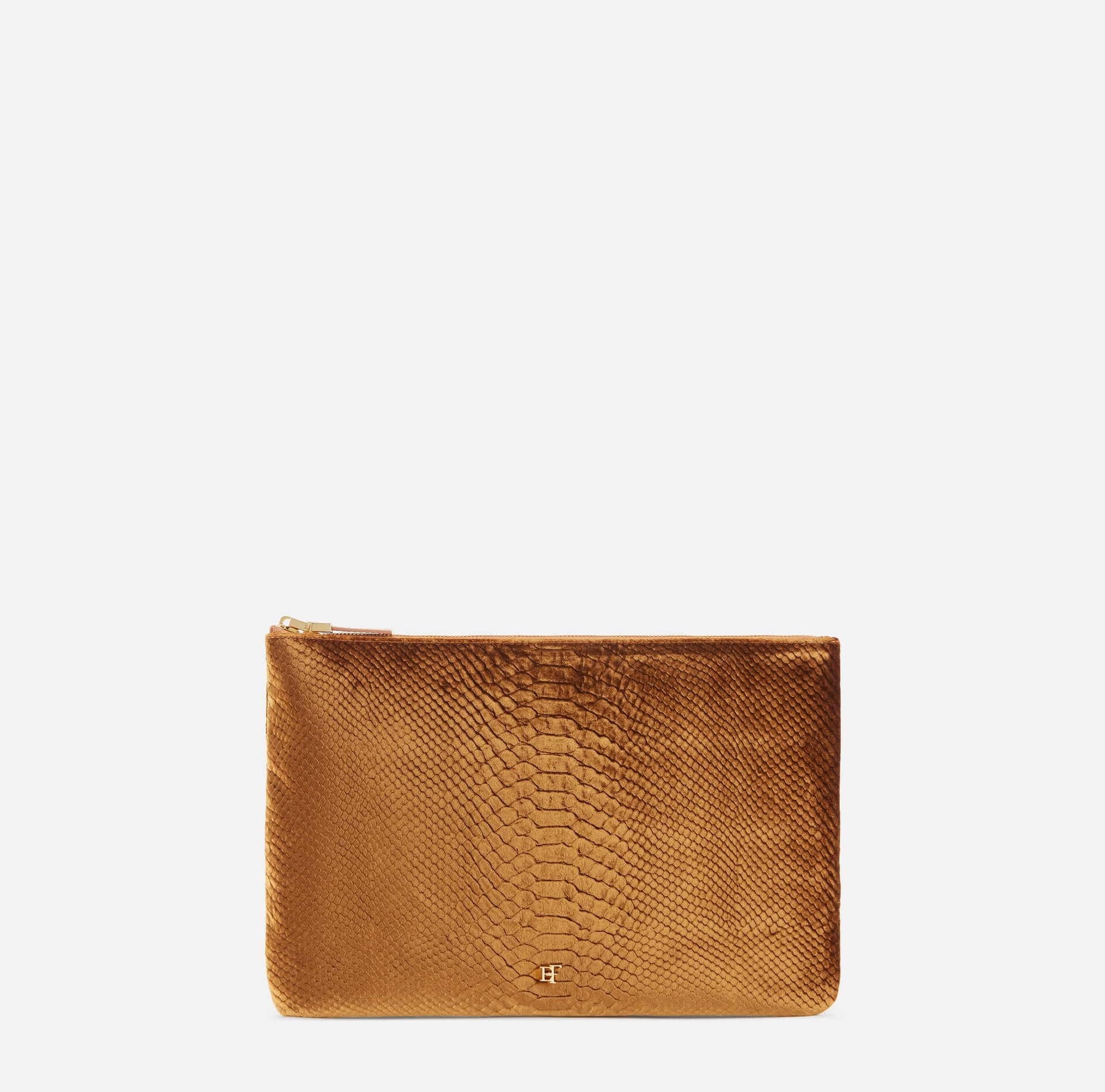 Pochette in velluto con stampa cocco