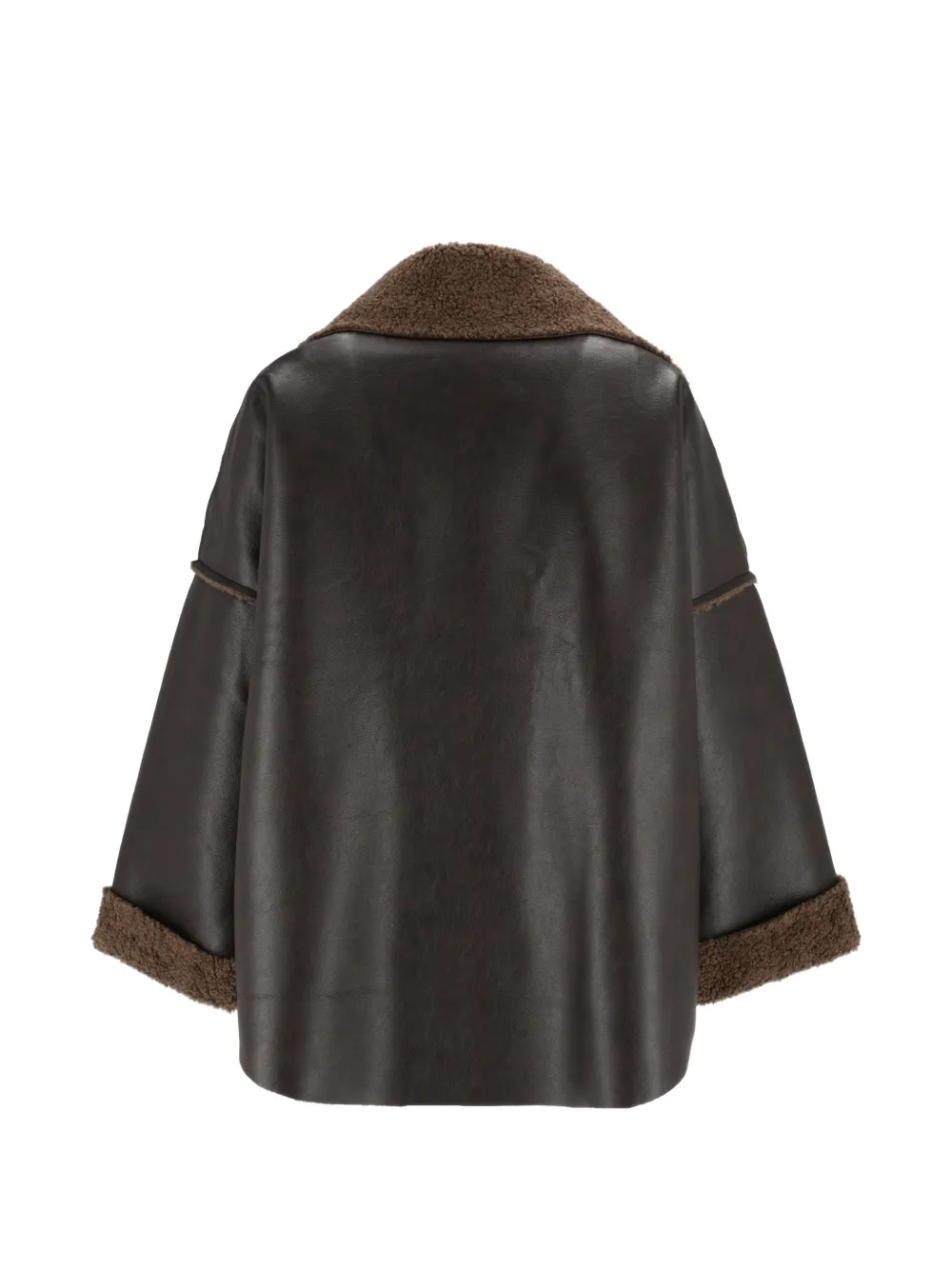 Giacca oversize in shearling sintetico - immagine 2
