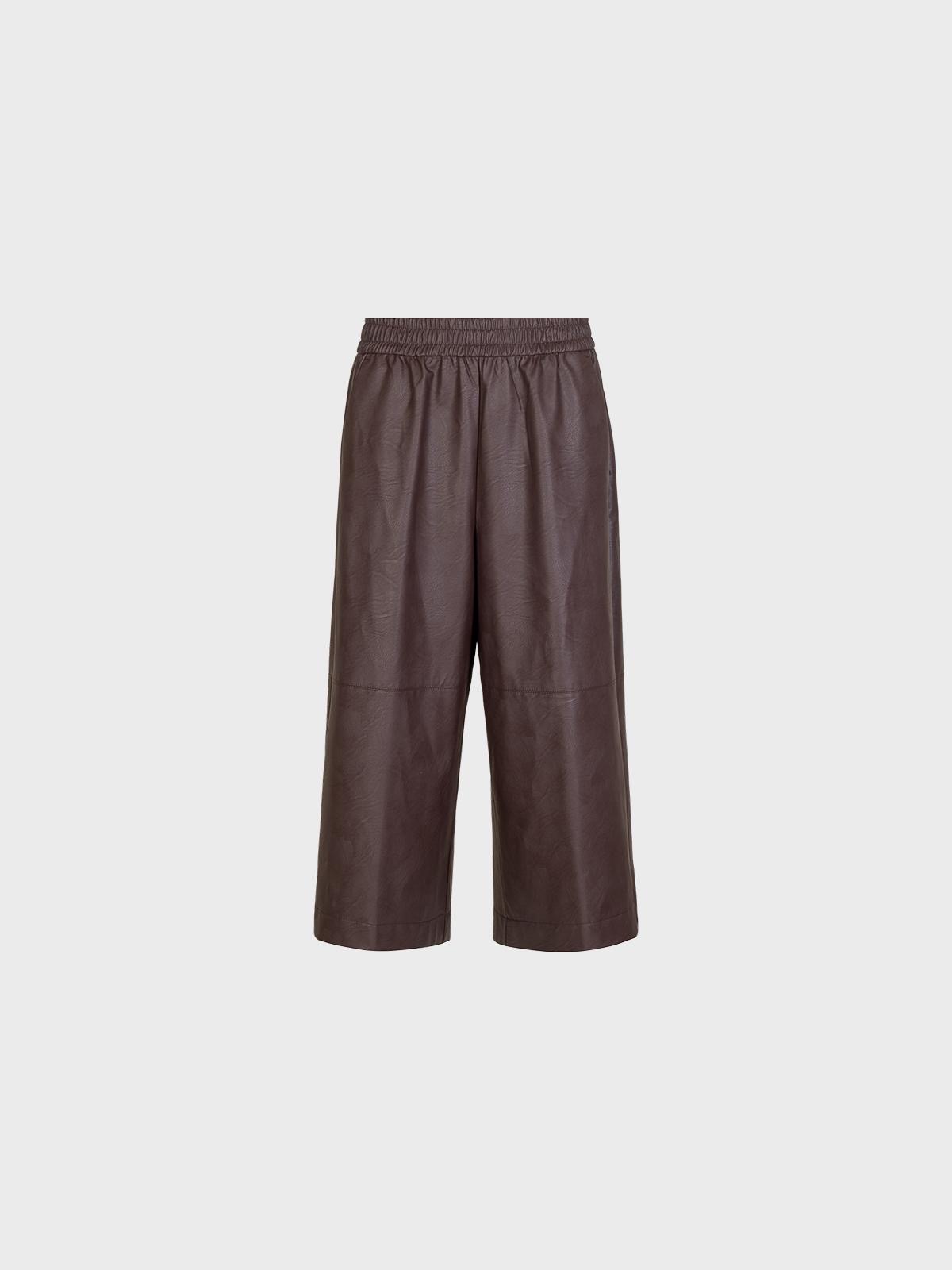 Pantalone Cropped In Ecopelle